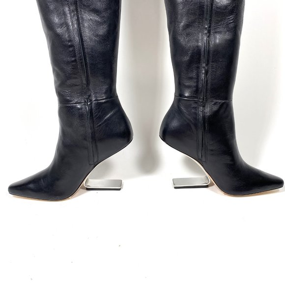 CULT GAIA Black Leather Knee High 'Yasmina' Boots - Picture 5 of 12